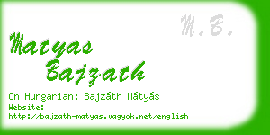 matyas bajzath business card